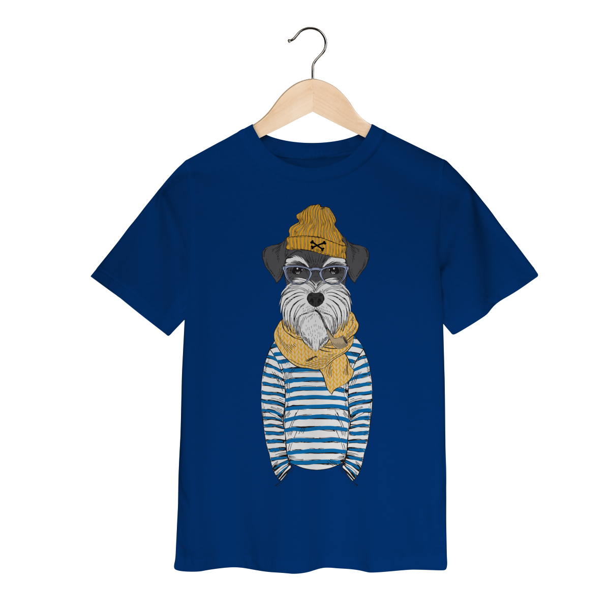 Nome do produto: Camiseta Infantil Schnauzer Marinheiro