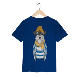 Nome do produto Camiseta Infantil Schnauzer Marinheiro