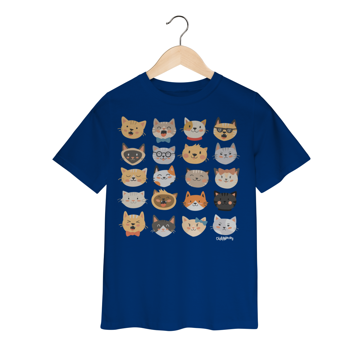 Camiseta Infantil Cats Emoticons
