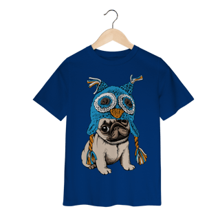 Nome do produto Camiseta Infantil Pug Coruja