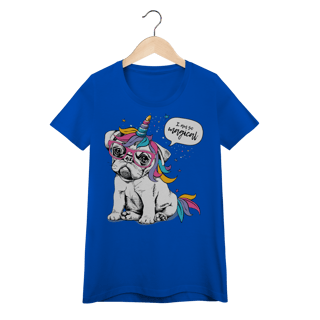 Nome do produto Baby Look Bulldog Francês Unicórnio - I am So Magical