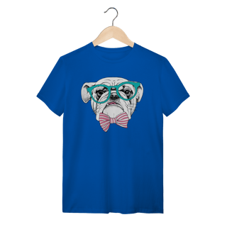 Nome do produto Camiseta Bulldog Inglês de Óculos e Gravatinha