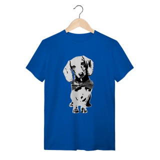Nome do produto Camiseta Dachshund de Gravatinha em Preto e Branco
