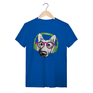 Nome do produto Camiseta Pastor Alemão de Óculos e Fone de Ouvido