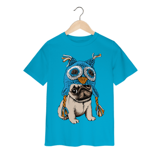 Nome do produto Camiseta Infantil Pug Coruja
