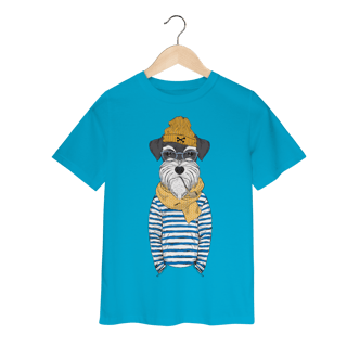 Nome do produto Camiseta Infantil Schnauzer Marinheiro