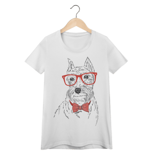 Nome do produto Baby Look Schnauzer de Óculos e Gravatinha