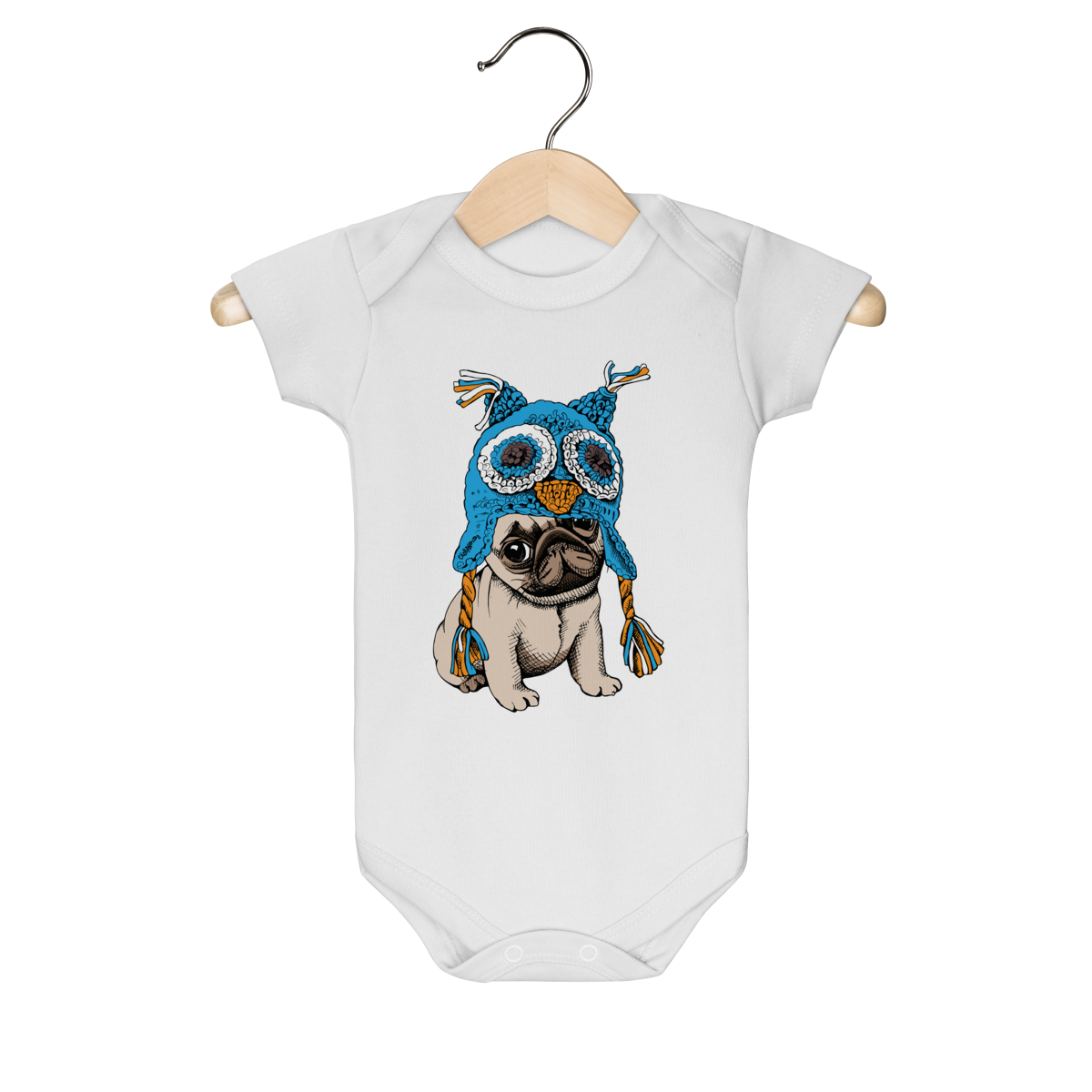 Nome do produto: Body Bebê Pug Coruja