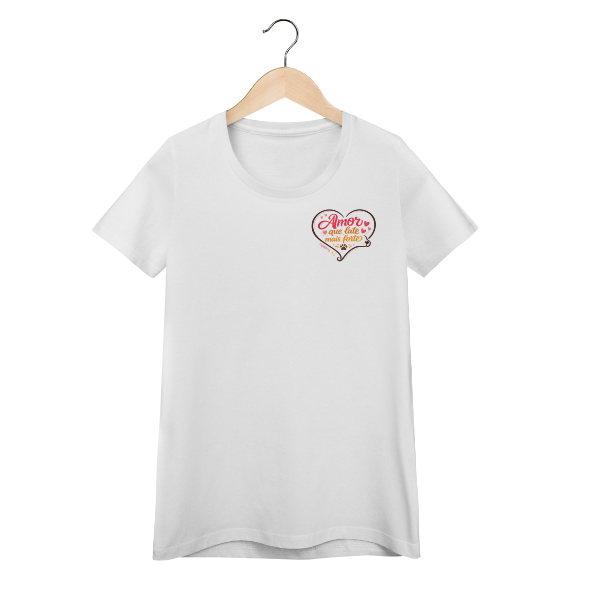 Nome do produto: Baby Look Amor Que Late Mais Forte