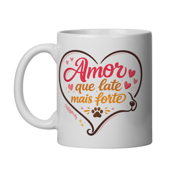 Caneca Amor Que Late Mais Forte