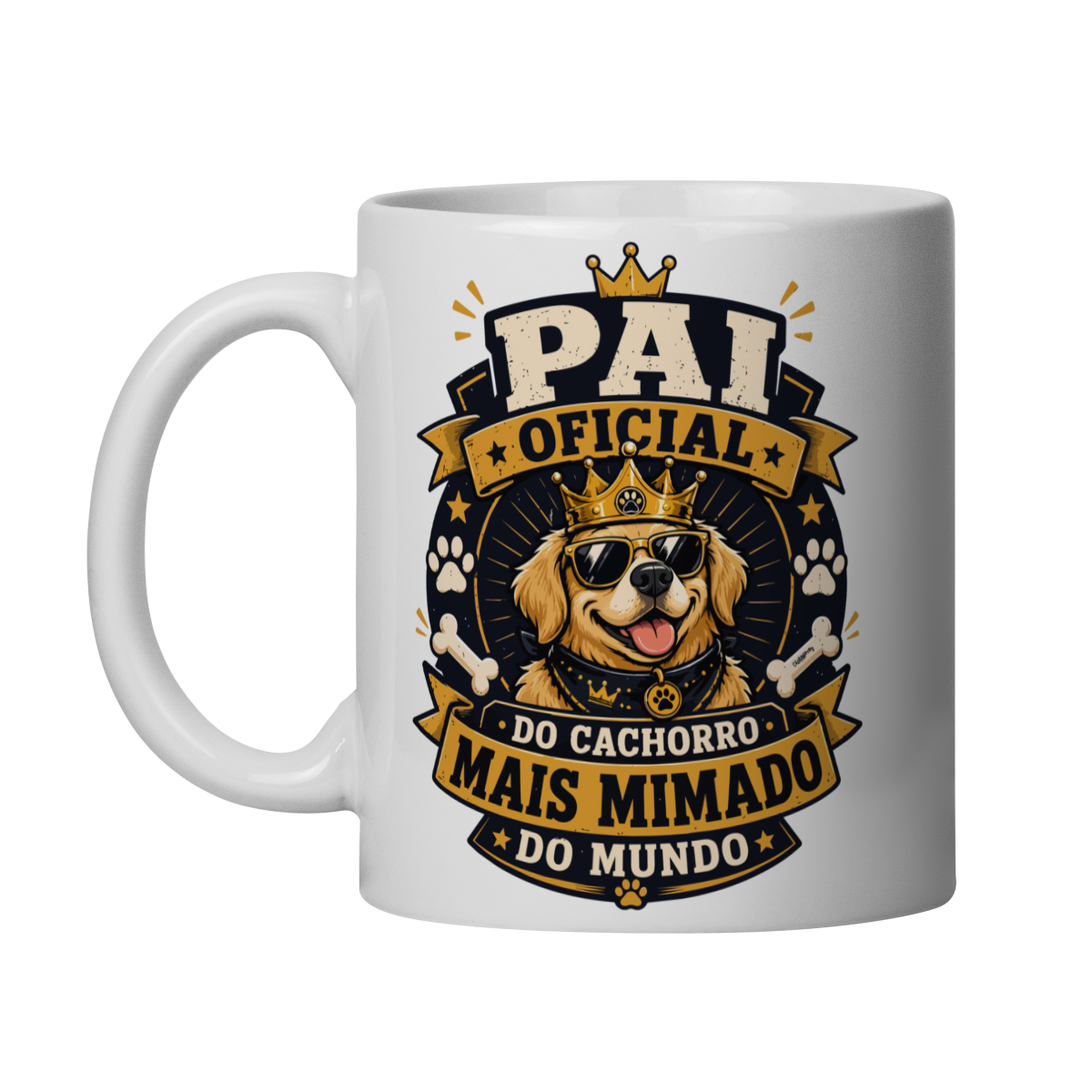 Caneca Pai Oficial do Cachorro Mais Mimado do Mundo