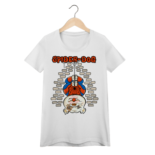 Camiseta Feminina Baby Look Spider-Dog