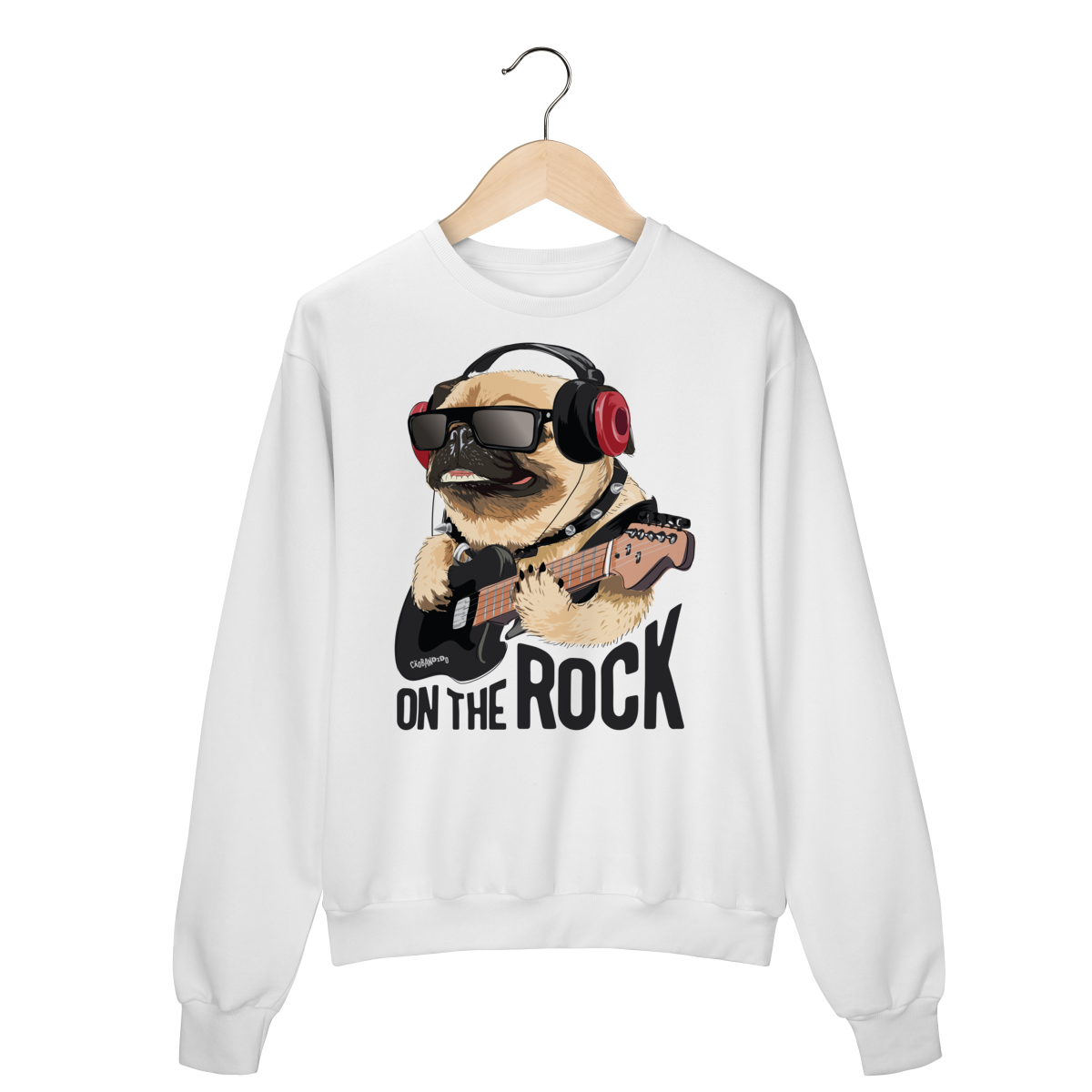 Blusão Moletom Pug On The Rock