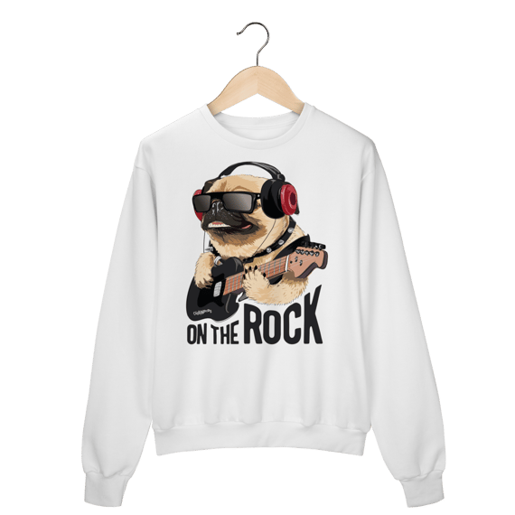 Blusão Moletom Pug On The Rock