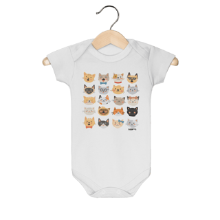 Nome do produto Body Bebê Cats Emoticons