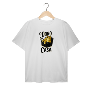 Nome do produto Camiseta Plus Size Gato - O Dono da Casa