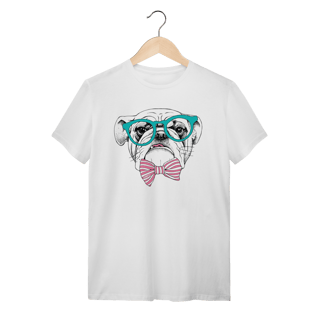 Nome do produto Camiseta Bulldog Inglês de Óculos e Gravatinha