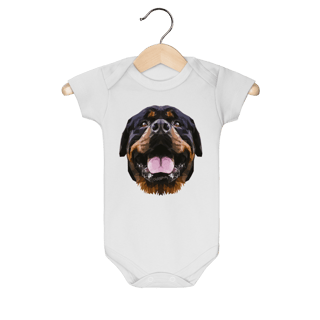 Nome do produto Body Bebê Rottweiler Low Poly