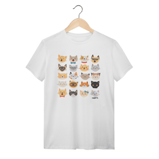 Nome do produto Camiseta Cats Emoticons