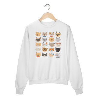 Nome do produto Blusão Moletom Cats Emoticons