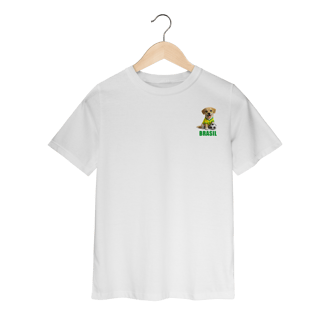 Nome do produto Camiseta Infantil Brasil Cachorrinho Futebol