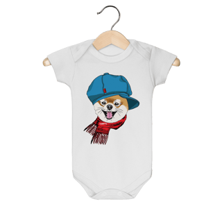 Nome do produto Body Bebê Spitz Alemão de Boina e Cachecol