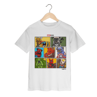 Nome do produto Camiseta Infantil Marvel Dogs Super Heróis