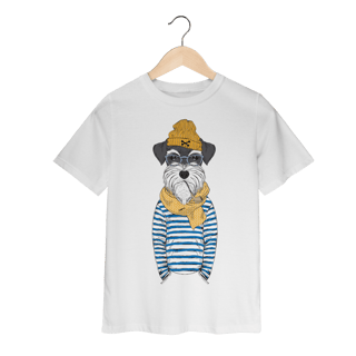 Nome do produto Camiseta Infantil Schnauzer Marinheiro