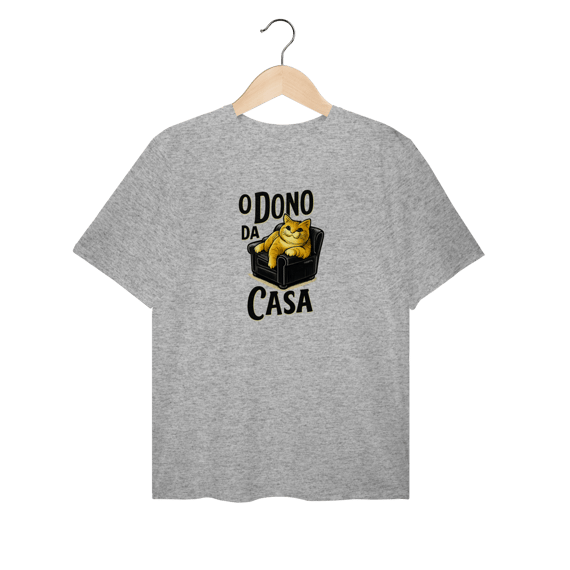 Camiseta Plus Size Gato - O Dono da Casa