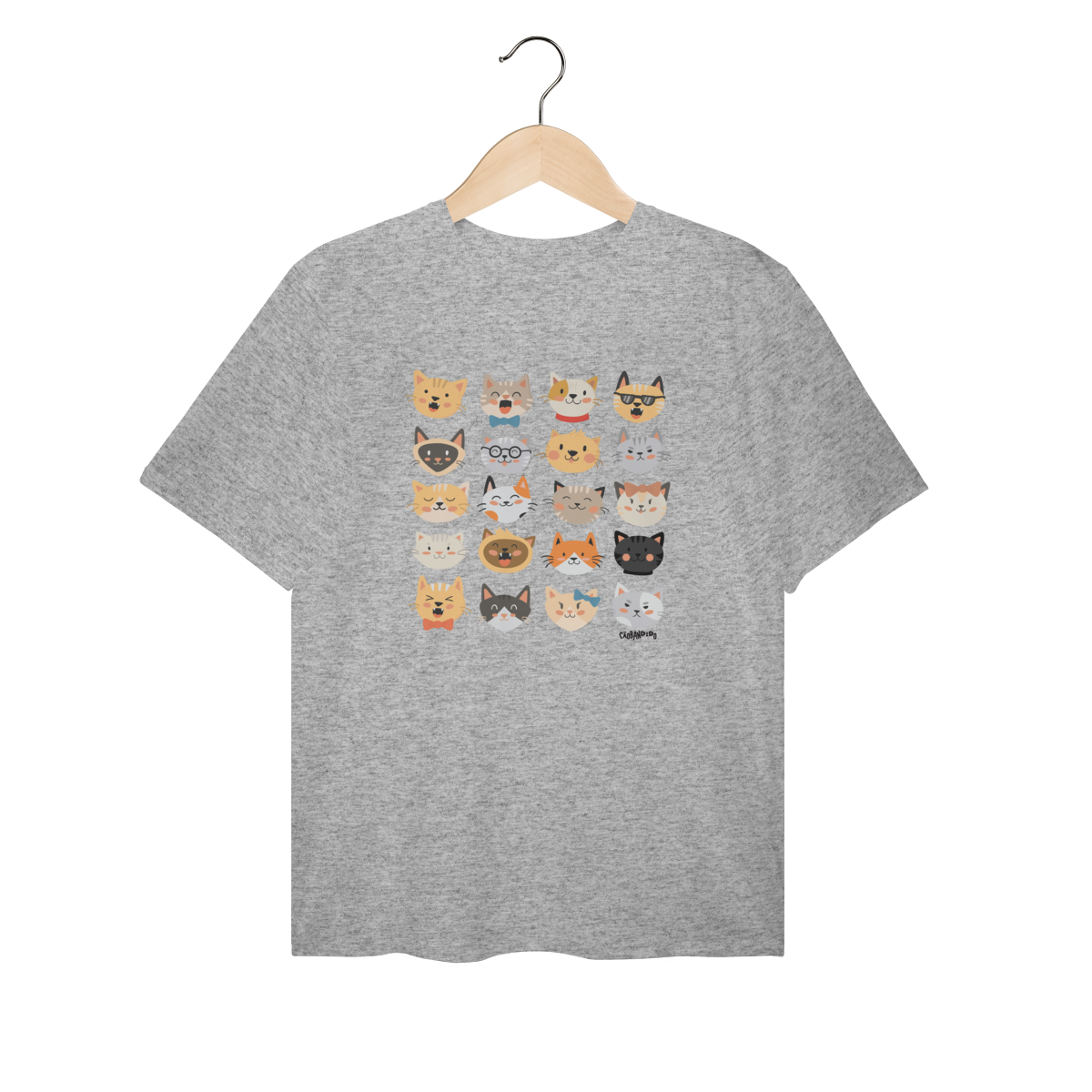 Camiseta Plus Size Cats Emoticons