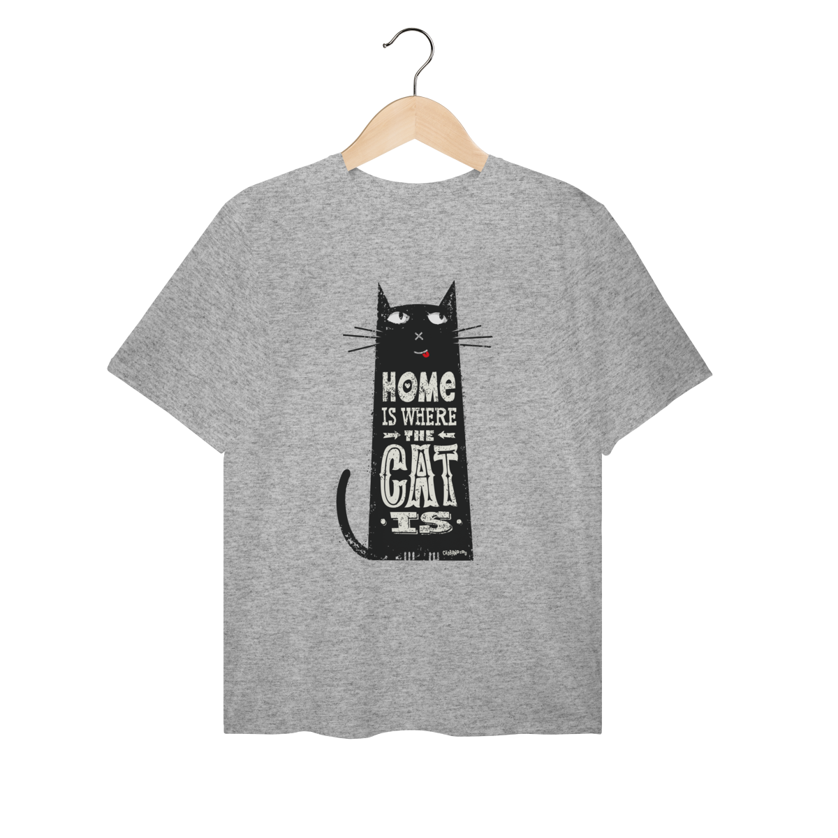 Nome do produto: Camiseta Plus Size Home Is Where The Cat Is