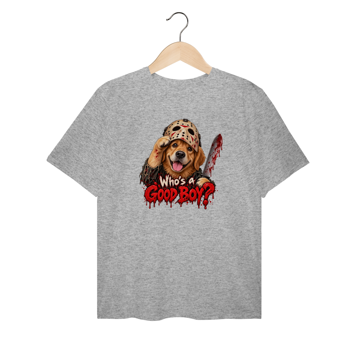 Nome do produto: Camiseta Plus Size Sexta-Feira 13 - Who\'s a Good Boy