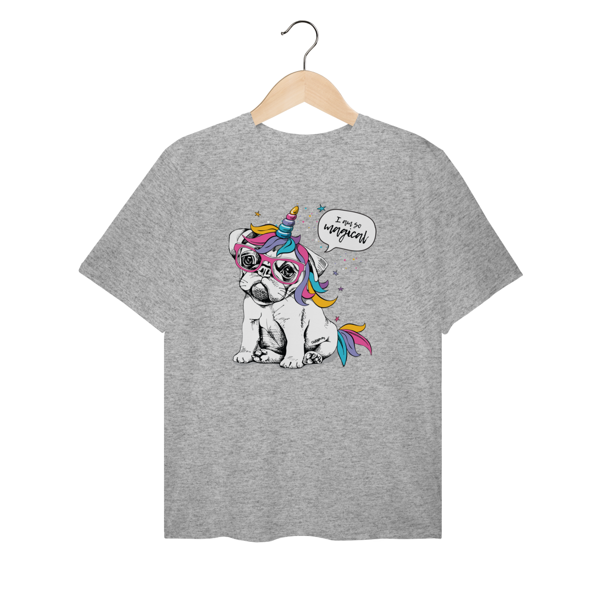 Camiseta Plus Size Bulldog Francês Unicórnio - I am So Magical