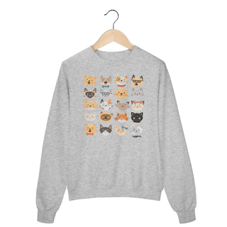 Nome do produto Blusão Moletom Cats Emoticons