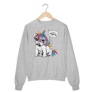 Nome do produto Moletom Blusão Bulldog Francês Unicórnio - I am So Magical