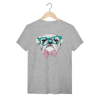 Nome do produto Camiseta Bulldog Inglês de Óculos e Gravatinha