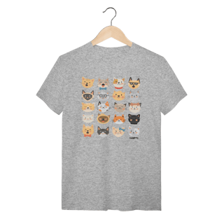 Nome do produto Camiseta Cats Emoticons