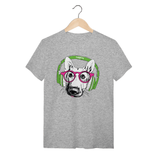 Nome do produto Camiseta Pastor Alemão de Óculos e Fone de Ouvido