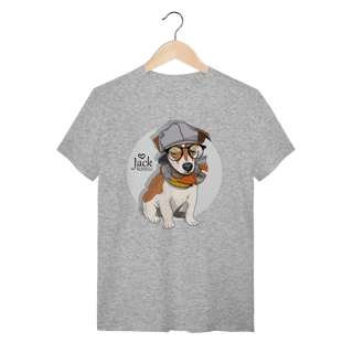 Nome do produto Camiseta Jack Russell de Óculos e Cachecol