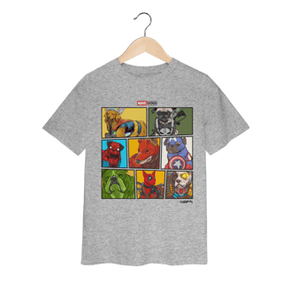 Nome do produto Camiseta Infantil Marvel Dogs Super Heróis