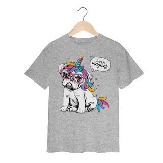 Nome do produto Camiseta Infantil Bulldog Francês Unicórnio - I am So Magical