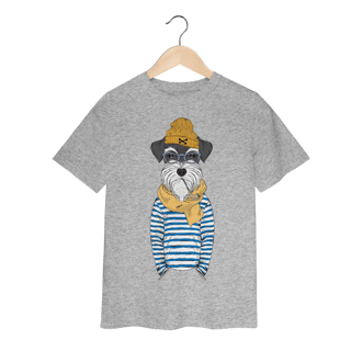 Nome do produto Camiseta Infantil Schnauzer Marinheiro