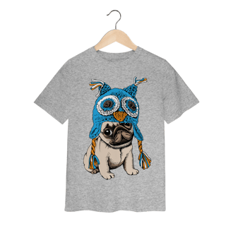 Nome do produto Camiseta Infantil Pug Coruja