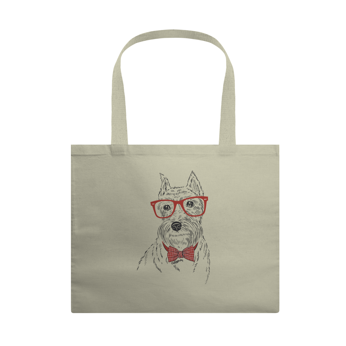 Nome do produto: Ecobag Schnauzer de Óculos e Gravatinha