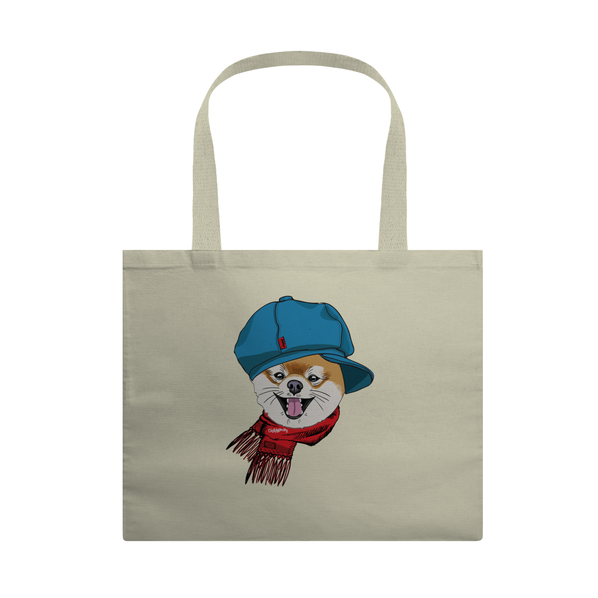 Nome do produto: Ecobag Spitz Alemão de Boina e Cachecol