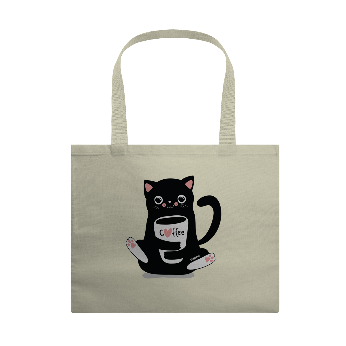 Nome do produto: Ecobag Gato Preto Café