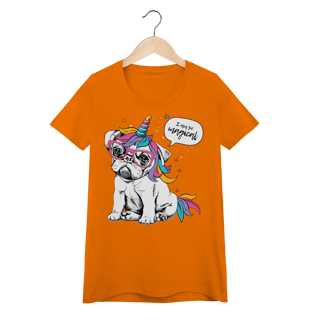 Nome do produto Baby Look Bulldog Francês Unicórnio - I am So Magical