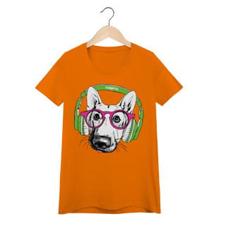 Nome do produto Baby Look Pastor Alemão de Óculos e Fone de Ouvido