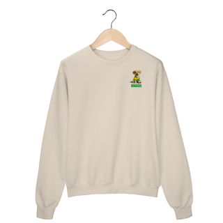 Moletom Blusão Brasil Cachorrinho Futebol
