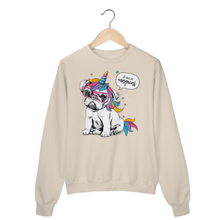 Nome do produto Moletom Blusão Bulldog Francês Unicórnio - I am So Magical
